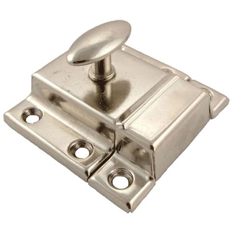 Nickel Plated Large Stamped Cabinet Latch 